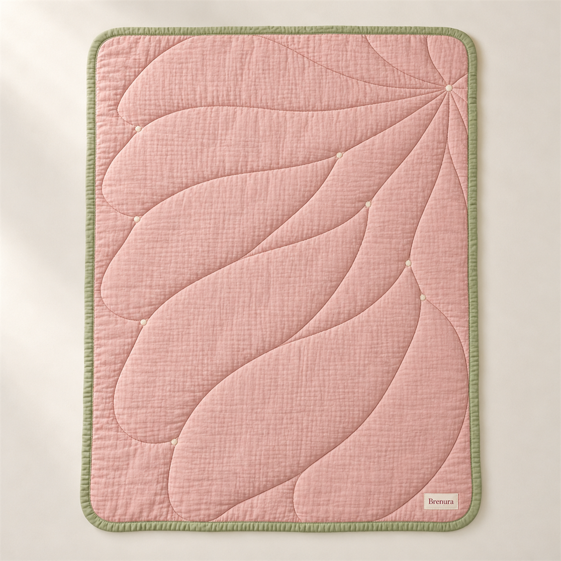 Brenura Blush Wave Quilt folded product view