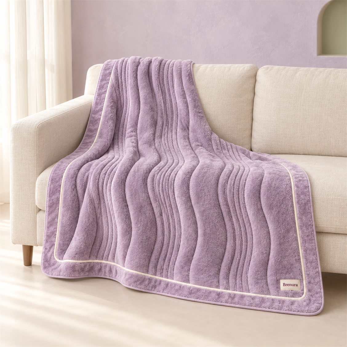 Brenura Cloudline Plush Throw matching styled room view